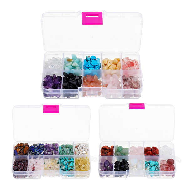 10 Colours 3 Size Natural Quartz Crystal Gem Stone Loose Beads Mineral Healing Gemstone