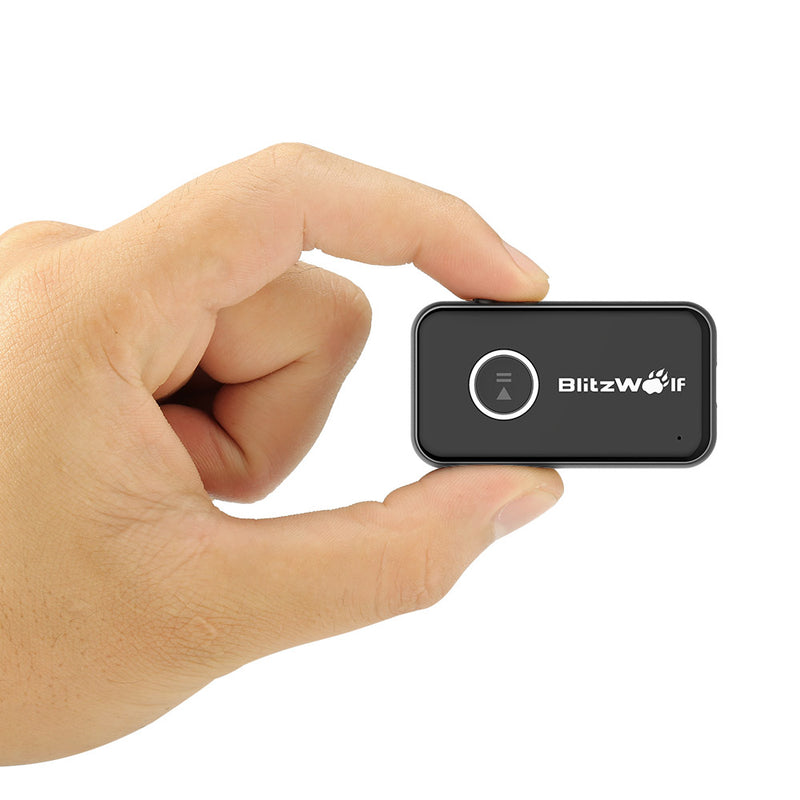 BlitzWolf BW-BR1 bluetooth V4.1 Car Hands Free Music Receiver 3.5mm AUX Audio Adapter