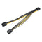 18 AWG Dual 6 Pin Female to 8 Pin Male Power Cable Wire For Graphics Cards