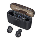 TWS Mini bluetooth LED Digital Display Earphone Waterproof Auto Pair Headset with 2000mAh Power Bank