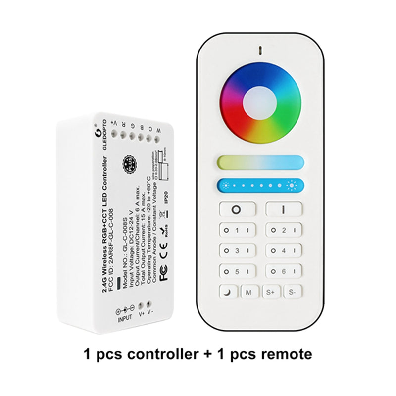 GLEDOPTO Smart APP RGB+CCT LED Strip Controller Remote Control Touch Panel Plus Work With Zig.bee Echo Plus
