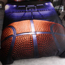 3 PCS Bedding Sets Ball Sports Quilt Cover Pillowcase For Queen Size