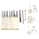 12pcs Unlocking Lock Pick Set with 3pcs Transparent Locks Locksmith Practice Supplies Set