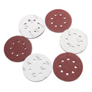 50pcs 125mm 8 Holes Hook Loop Sanding Discs 40/60/80/100/120 Grit Sander Pad Set