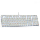 Magicforce 108 Key White Color Red Fonts Dye-sub PBT Keycaps Keycap Set for Mechanical Keyboard