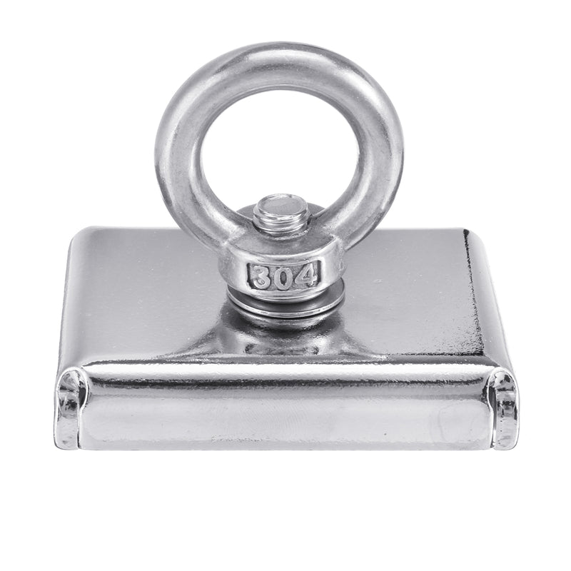 300KG D75 Super Fishing Recovery Block 304 Magnet Eyebolt Ring Metal with 10M Rope