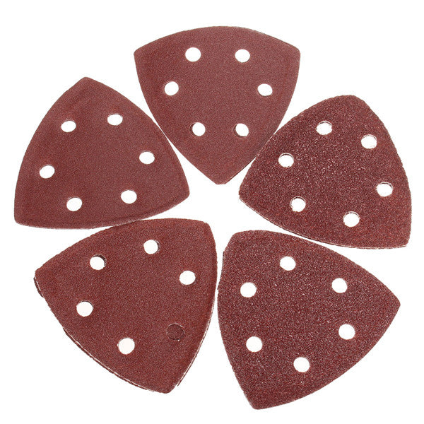10pcs 90mm 40 60 80 100 120 Grit Sanding Sheets Triangle Sander Pads