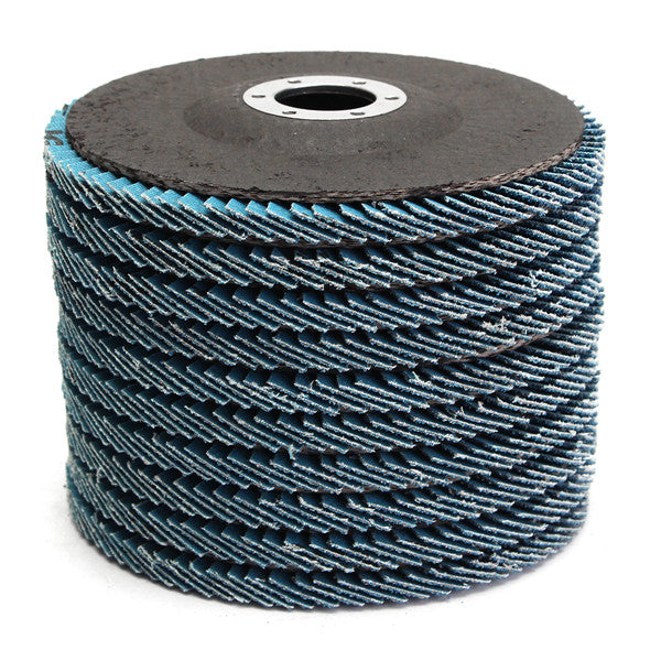 10pcs 5 Inch 40/60/80/120 Grit Flap Disc Sanding Grinding Wheels