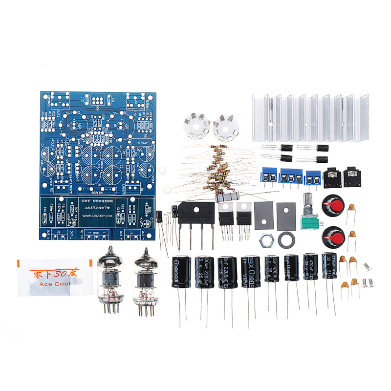 DIY 6J1 Tube Preamp Amplifier Board Pre-amp Headphone Amp 6J1 Valve Preamp Bile Buffer diy Kits With 12v Dual Power Shell Speaker