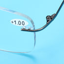 Half Metal Rim Multi Focus Progressive Reading Glasses