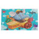 60pcs DIY Puzzle Elephant Pilot Plane Cartoon Jigsaw With Tin Box Kids Children Educational Gift Toy