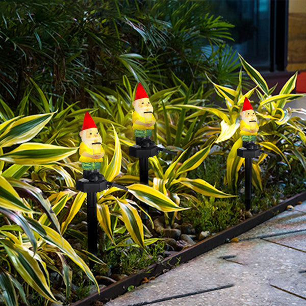 Santa Claus Solar Lawn Lamp Garden Pathway Decorations Light Waterproof Light Control