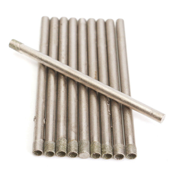 10pcs 2.5mm Diamond Coated Hole Saw Cutter Drill Bits for Glass Tile Ceramic