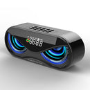 Bakeey 10W Creative Wireless bluetooth 5.0 Speaker Dual Units LED Display Alarm Clock FM Radio TF Card Stereo Speaker with Mic