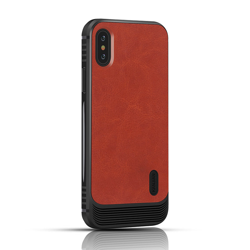Retro Magnetic Absorption PU Leather Soft TPU Case for iPhone X
