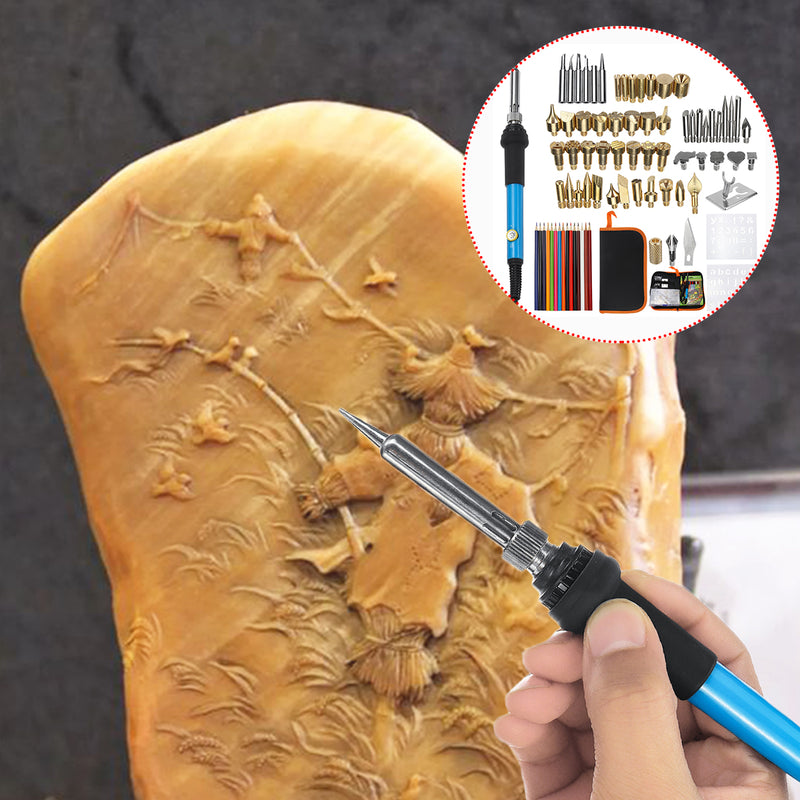 77Pcs Electric Soldering Iron Tools Kit 60W Temperature Control  Welding Station Tip Case