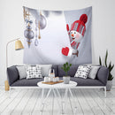 Loskii LWG7 Christmas Tapestry Santa Print Wall Hanging Tapestry Art Home Decor Christmas Decorations For Home