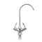 1/4'' 304 Stainless Steel Reverse Osmosis Mixer Tap 360 Degree Rotation Double Handle Switch Swivel Spout Gooseneck Drinking Water Filter Faucet
