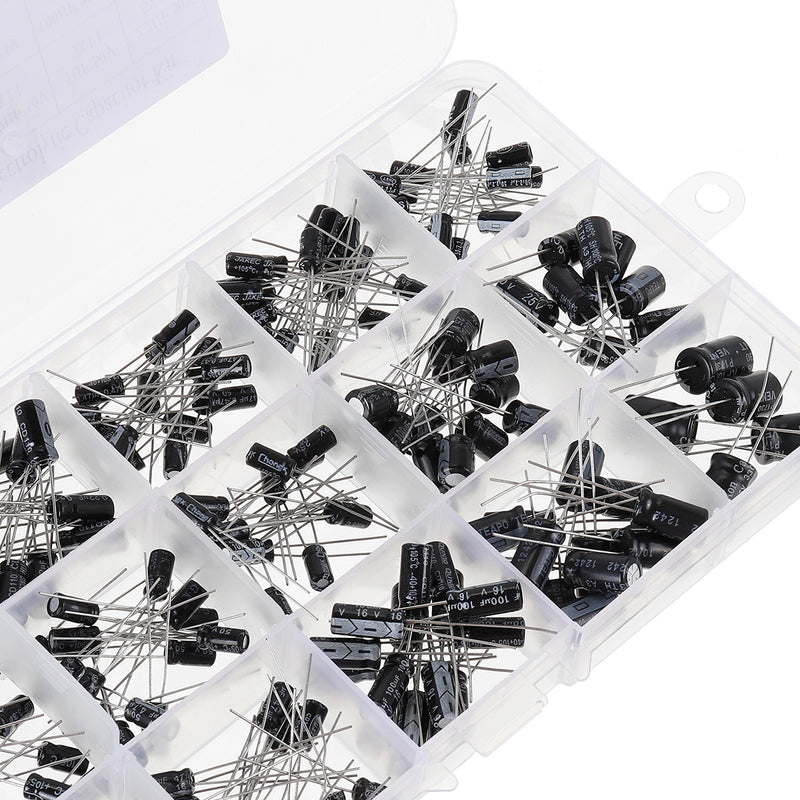 215pcs Electrolytic Capacitor Assortment Kit Set Box