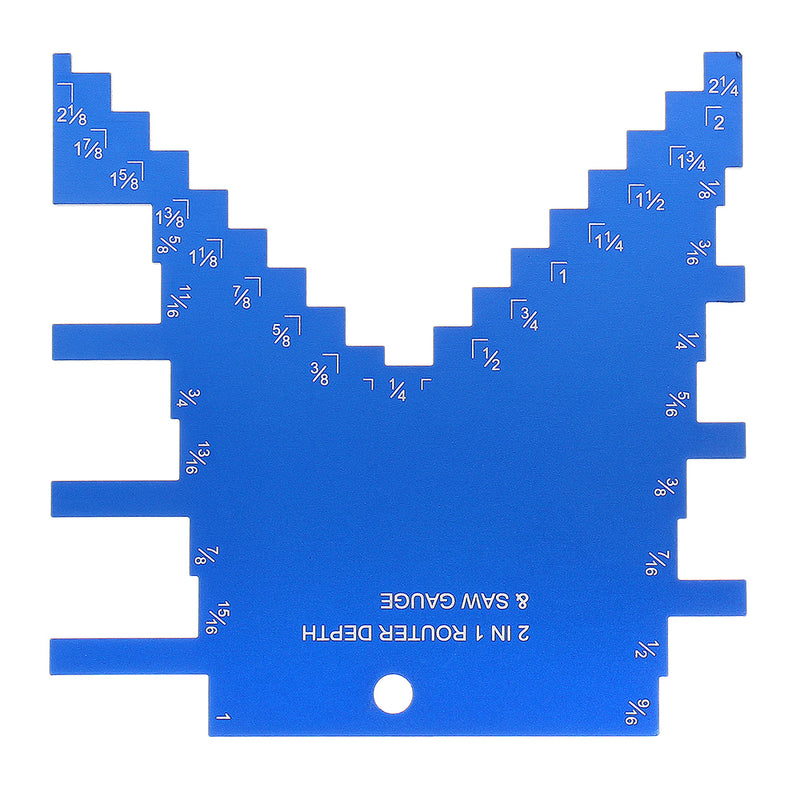 2 In 1 Woodworking Precision Router Table Saw Gauge Set Up Aluminum Alloy Step Depth Gauge for Table Saw Router Table