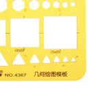 Geometric Figure Polygon Drawing Template KT Soft Plastic Circle Triangle Square Hexagon Ruler Design Board