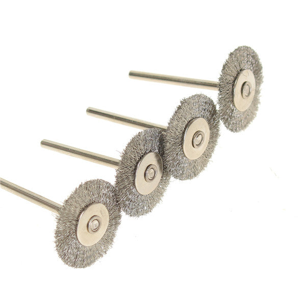 32pcs Wire Steel Brass Brushes Polishing Brush Wheels Set for Dremel Rotary Tool