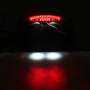 Motorcycle License Plate with LED Tail Light Horizontal SidE Mount Bracket