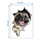 3D Breaking Through The Wall Kit ten Toilet Puppy Small Cartoon Car Stickers