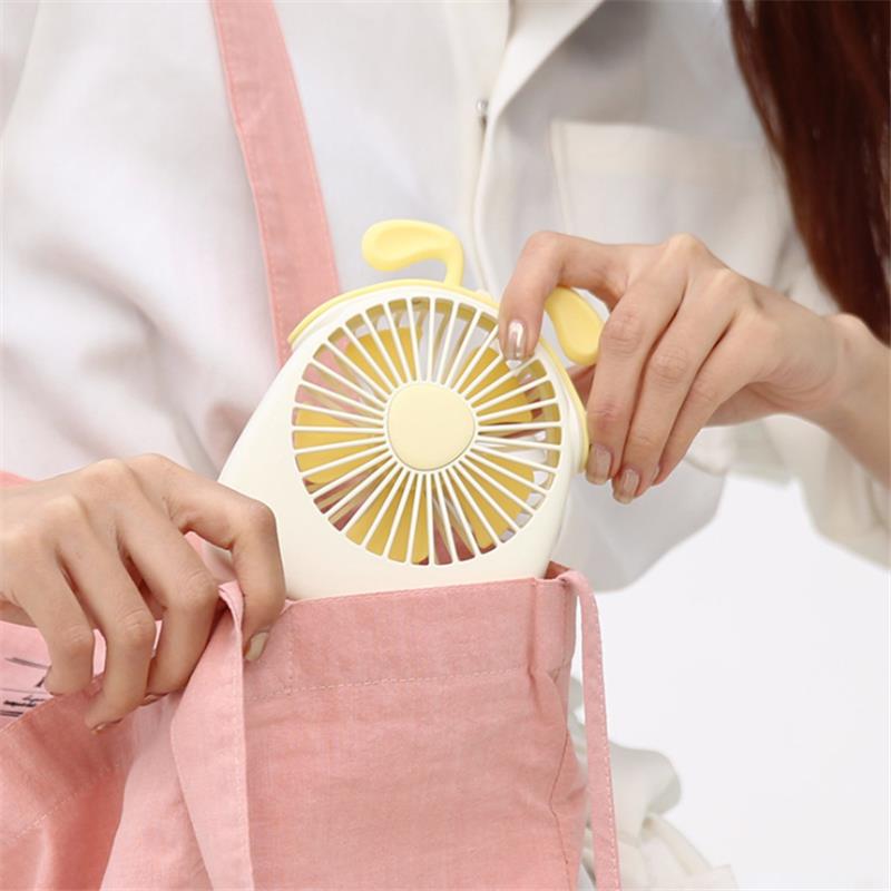 Well Star WT-F14 Portable Handheld Mini USB Fan Chargeable Desktop Air Cooling Fan With Lanyard Desk Mini Fan Dual Use Home Student Portable Desktop Office Fan