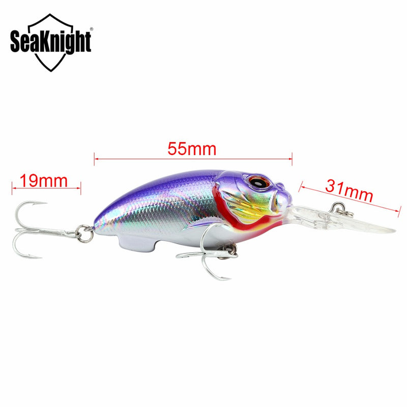 SeaKnight SK035 5pcs/lot 13.5g 55mm 0-1.5M Wobblers Floating Lure Artificial Bait Crankbaits Fishing