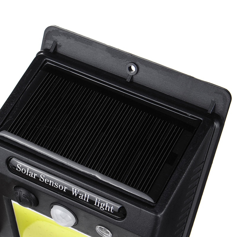 Solar Powered 48 COB PIR Motion Sensor Light Outdoor Garden Security Wall Lamp
