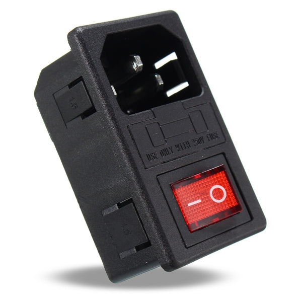 250V 10A AC 3 in 1 Fuse Power Supply Socket Connector Rocker Switch