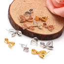 925 Pure Sterling Silver Oval Crystal Buckle Clip DIY Accessories Pendant Pin