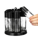 Rotating Spice Rack Carousel Kitchen Storage Holder Condiments Container+8 Jar