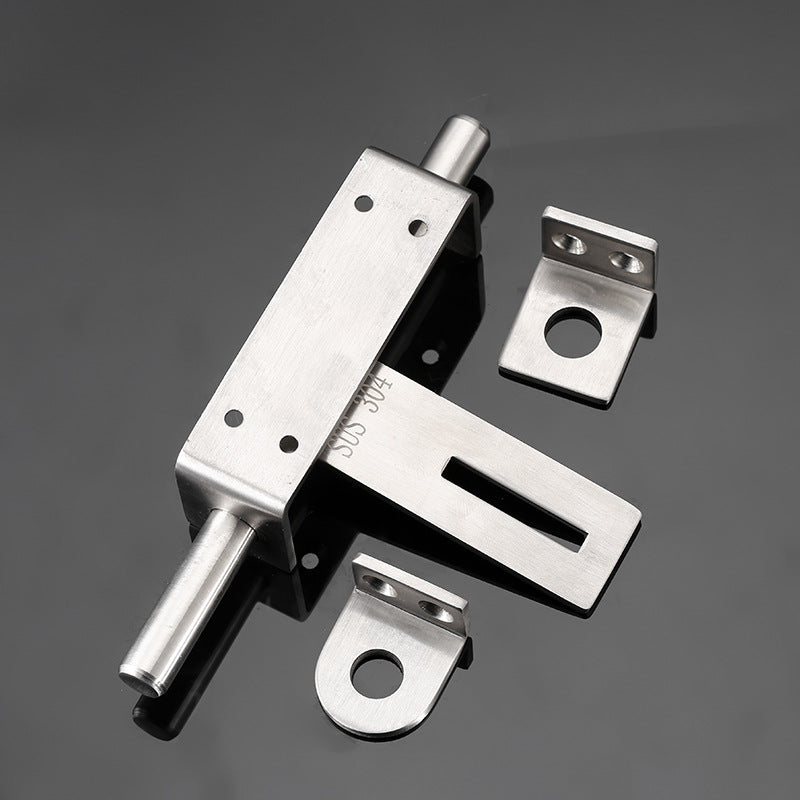 Sliding Bolt Gate Latch Door Thickened 304 Stainless Steel Barrel Bolt Door Latch Door Hasp with Padlock Hole