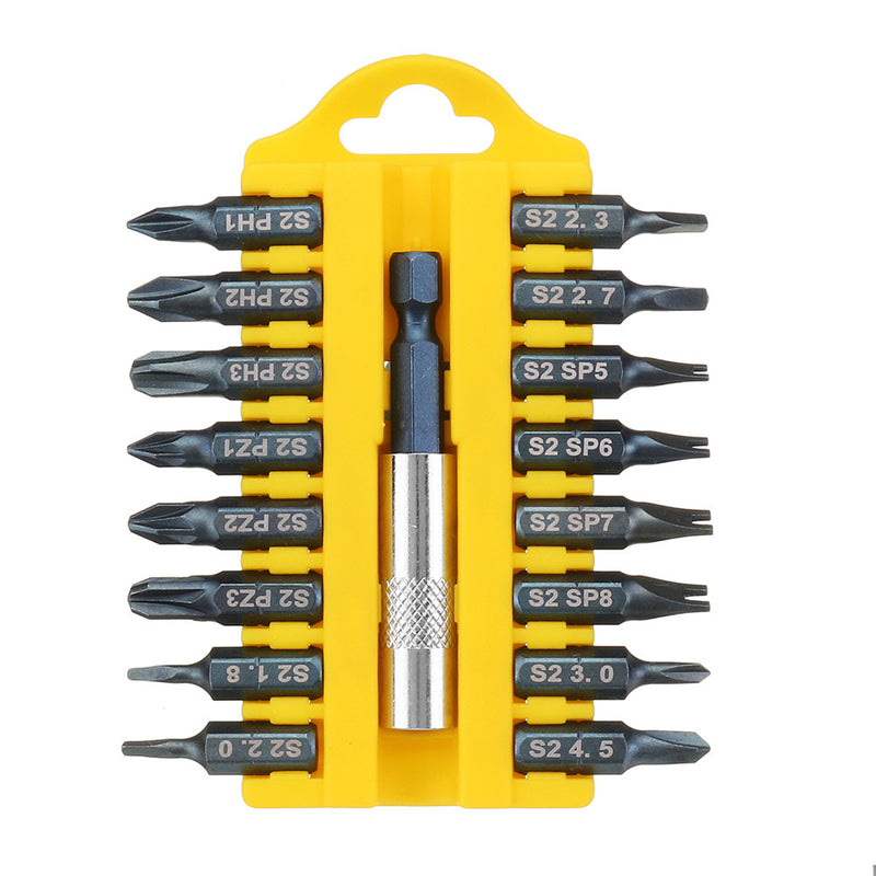 BROPPE 17 In 1 Screwdriver Bit Set Alloy Steel 1/4 Inch Hex Shank Screwdriver