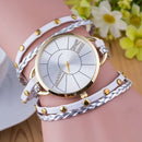 Simple Dial Leather Strap Crystal Algarismos Romanos Quartz Watch Women Bracelet Watch