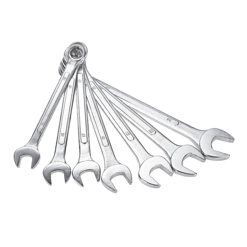 14Pcs 8-24mm Metric Combination Wrench Set With Blue Canvas Bag