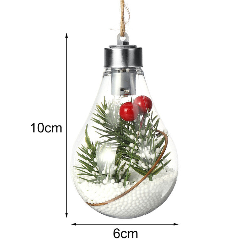 Battery Powered Outdoor Hanging LED Ball Fairy Light Bulb for Christmas Tree Wedding Party Decor