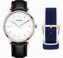 KOPECK GB-6001G Fashionable Watch Casual Style Waterproof Two Watch Bands Quartz Men Watch