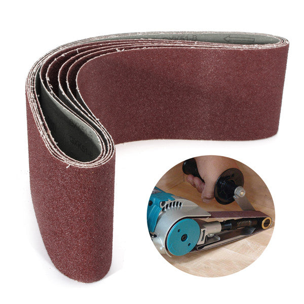 5pcs 60 Grit Sanding Belts 100x915mm Aluminum Oxide Abrasive Sanding Belts