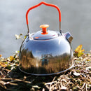 BRS-TS06 0.65L Outdoor Stainless Steel Tea Pot Portable Camping Hiking Kettle Pot