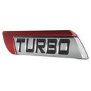 3D Metal Turbo Logo Car Body Fender Emblem Badge Decals Sticker Red/Blue