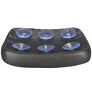 6/8 Suction Cup Black Pillion Rectangular Pad Seat For Harley Cruiser Custom
