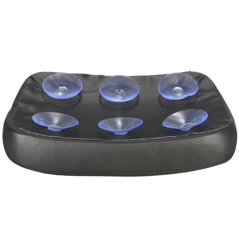 6/8 Suction Cup Black Pillion Rectangular Pad Seat For Harley Cruiser Custom
