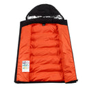 Waterproof USB Heated Warm Back Hooded Winter Antifouling Jacket Motorcycle Skiing Riding Coat