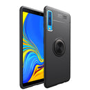 C-KU Protective Case For Samsung Galaxy A7 2018 360 Rotating Ring Grip Kicktand Back Cover