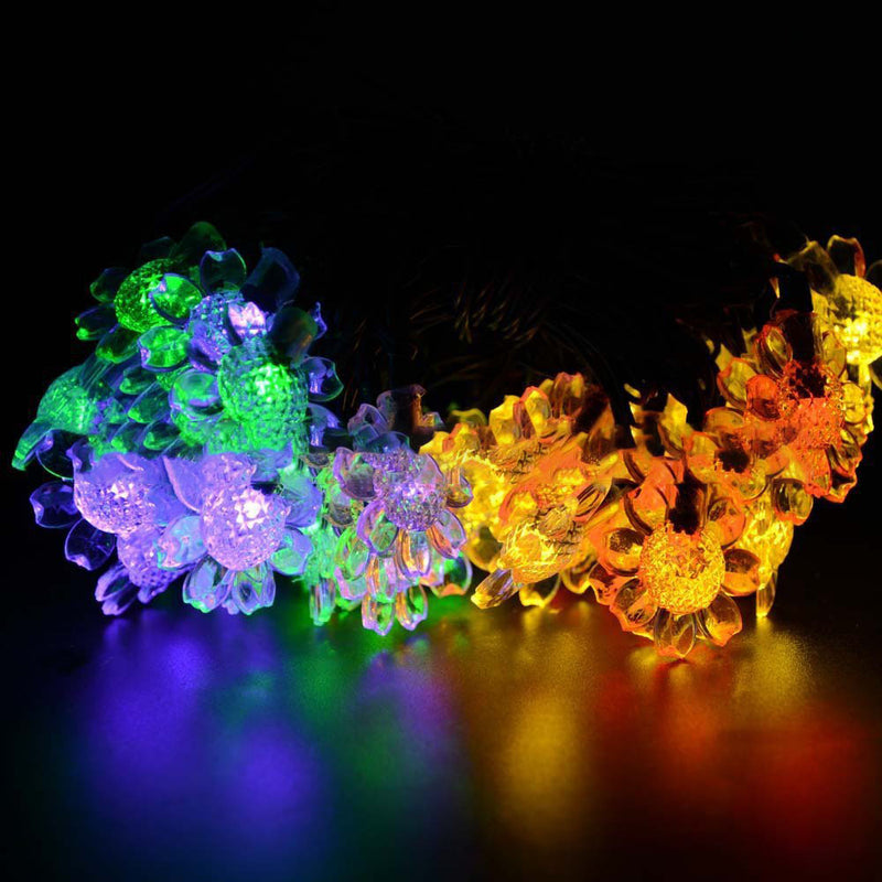KCASA SSL-8 Gardening 7M 50LED Solar Panel String Light Sunflower Holiday Christmas Decoration