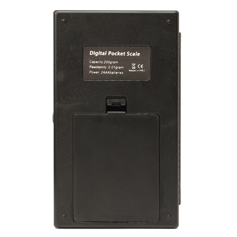 200g x 0.01g Mini Precision Digital Scale Kitchen Food Reloading Powder Grain Jewelry Carat Black