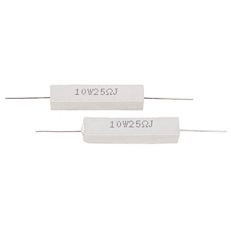 30pcs 10W 25 ohm 25R Ceramic Cement Resistor